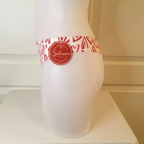 Splendies Heart Design No ShowThong Panties - Picture 3 of 5